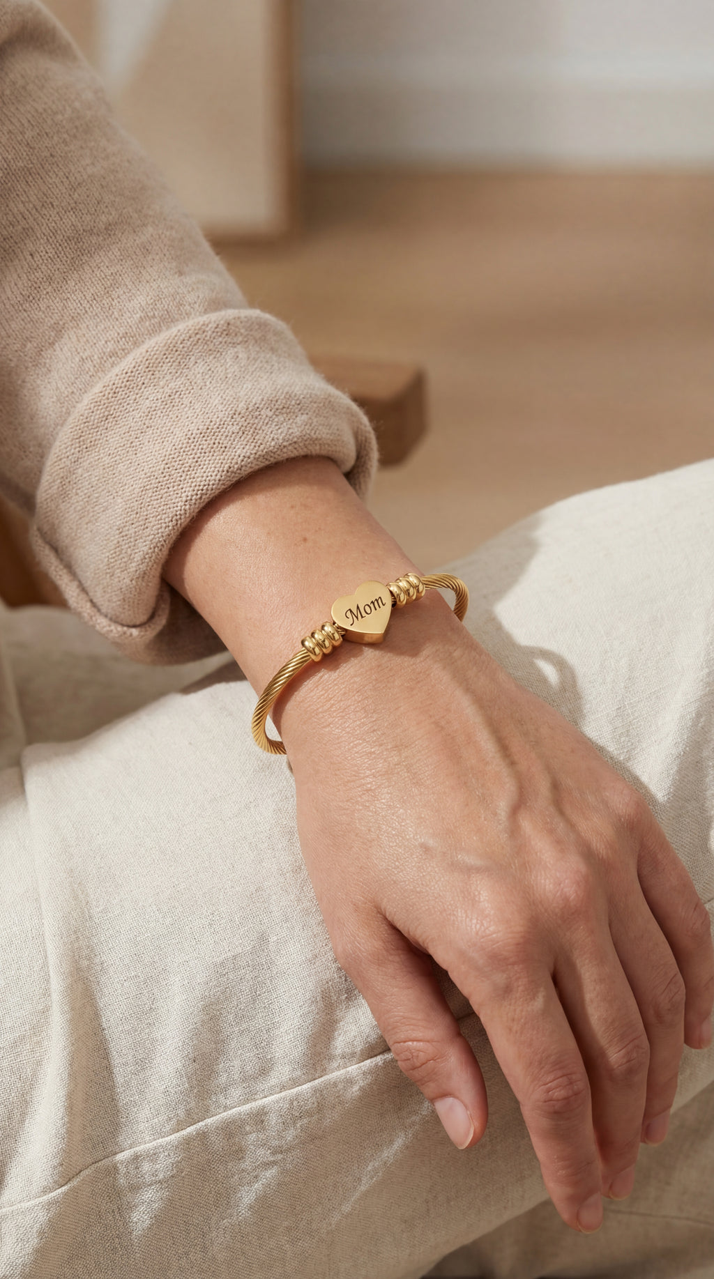 Braided Stainless Steel Bracelet — For Mom