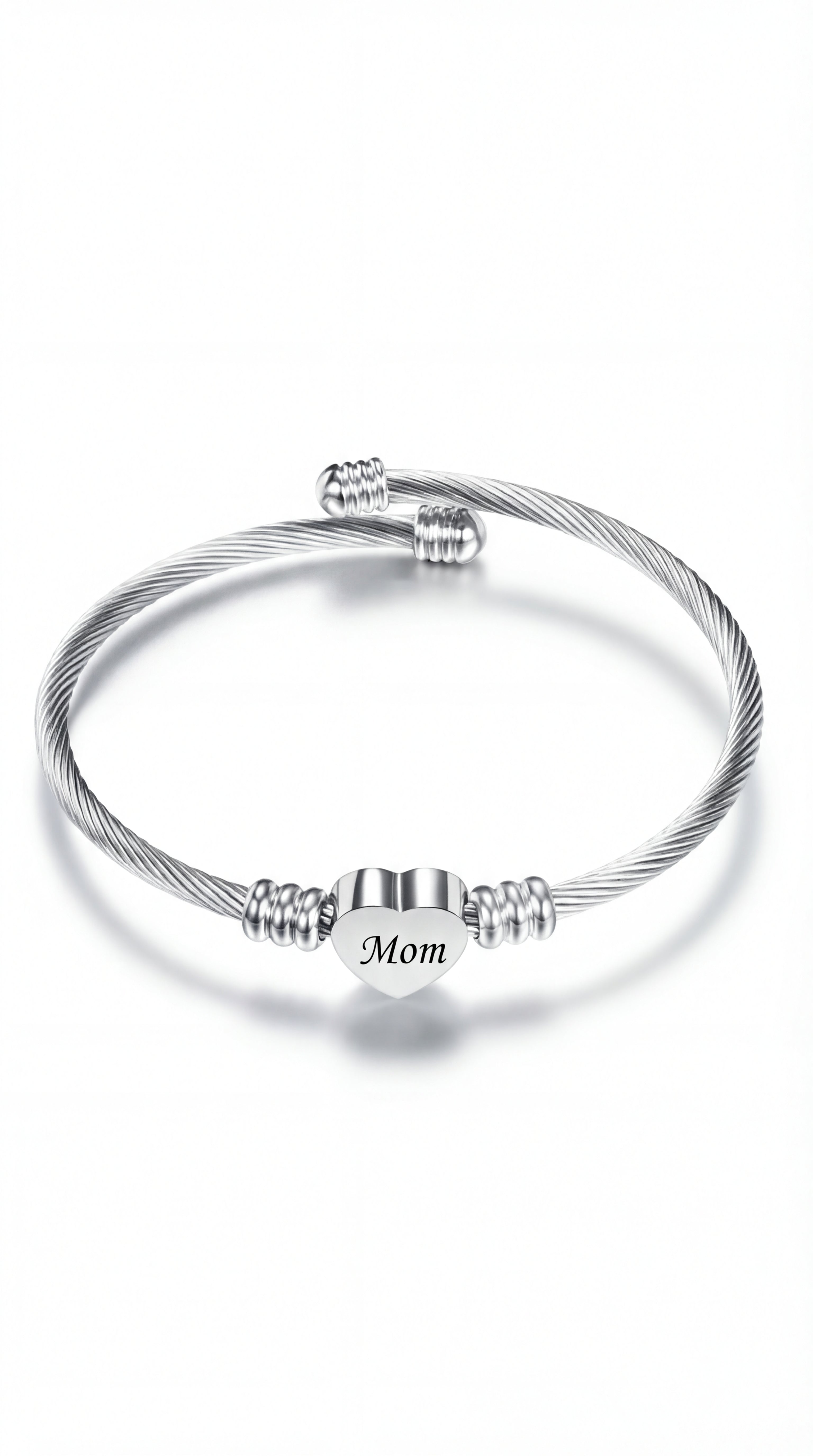 Braided Stainless Steel Bracelet — For Mom